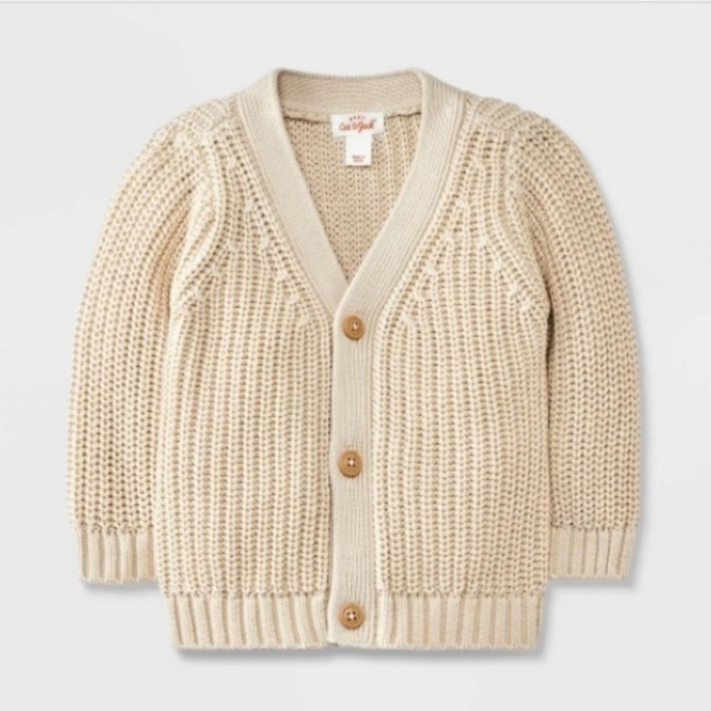 Cat & Jack Unisex Baby Front-Button Cardigan - 12 Months NWT!